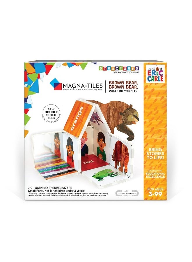 CreateOn Magna-Tiles Brown Bear, What Do You See? (The Very Hungry Caterpillar) Set, Eric Carle Books for Kidsâ€™ Building Toys, Magnet-Tiles Toys for Ages 3+, 16 Pieces