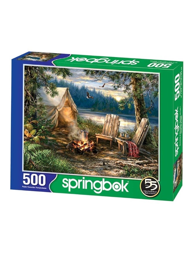 Springbok's 500 Piece Jigsaw Puzzle Evening at The Lake - Made in USA