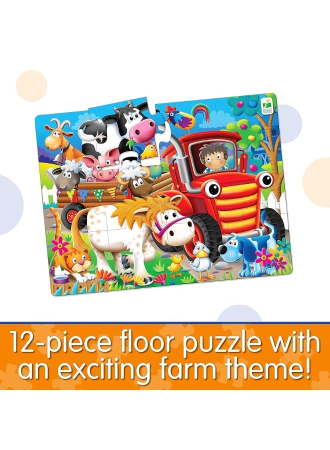 The Learning Journey My First Big Floor Puzzle - Farm Friends - 12 Piece Toddler Puzzle (2 X 1.5') - Educational Gifts for Boys & Girls Ages 2 & Up, Multi