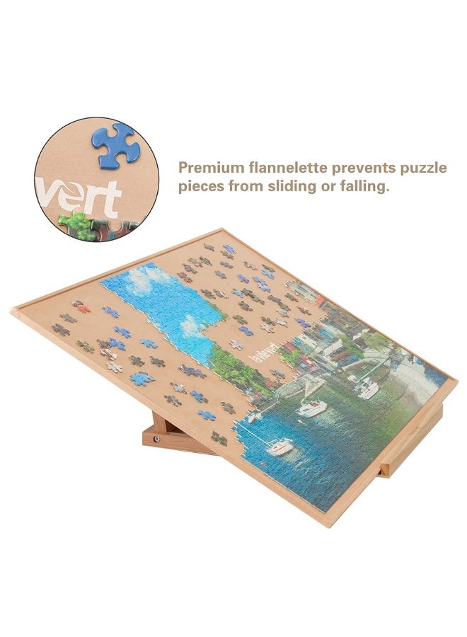 Lavievert Wooden Jigsaw Puzzle Board Portable Puzzle Plateau Puzzle Storage Puzzle Saver with Non-Slip Surface for Up to 1000 Pieces