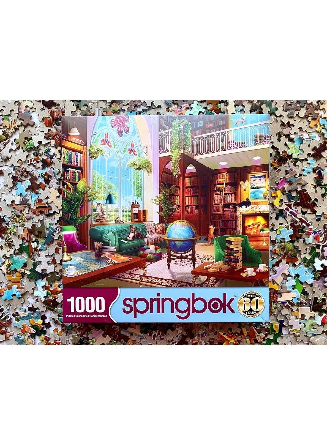 Springbok  The Library  1000 Piece Jigsaw Puzzle Challenge yourself with This colorful image for booklovers