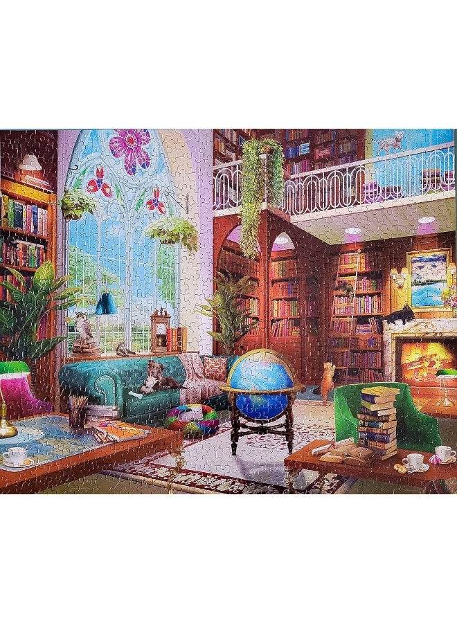 Springbok  The Library  1000 Piece Jigsaw Puzzle Challenge yourself with This colorful image for booklovers