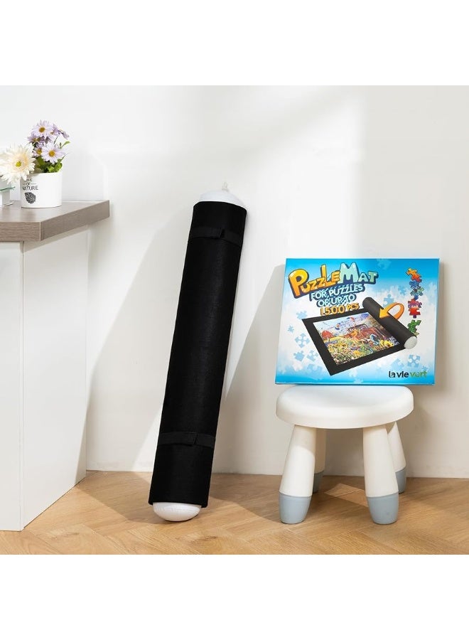 Lavievert Jigsaw Puzzle Mat Roll Up, Portable Puzzle Board Puzzle Storage Puzzle Saver, Environmental Friendly Material, Store Jigsaw Puzzles Up to 1500 Pieces