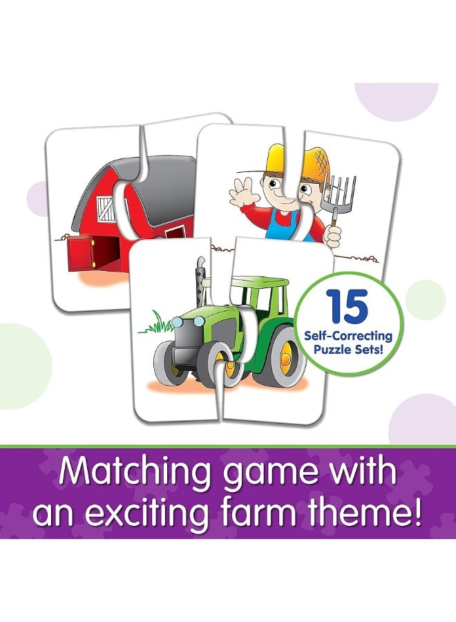 The Learning Journey: My First Match It - On the Farm - 15 Self-Correcting Farming Image Matching Puzzles , White