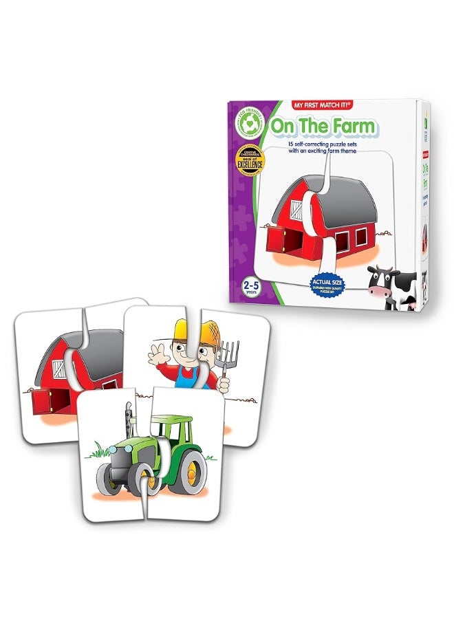 The Learning Journey: My First Match It - On the Farm - 15 Self-Correcting Farming Image Matching Puzzles , White