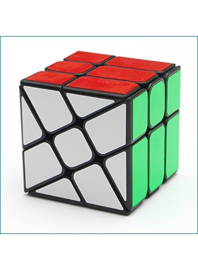 CuberSpeed Windmill Magic Cube 3x3 Black Wheel Fenghuolun Twisty Puzzle 3x3x3 Speed Cube Puzzle