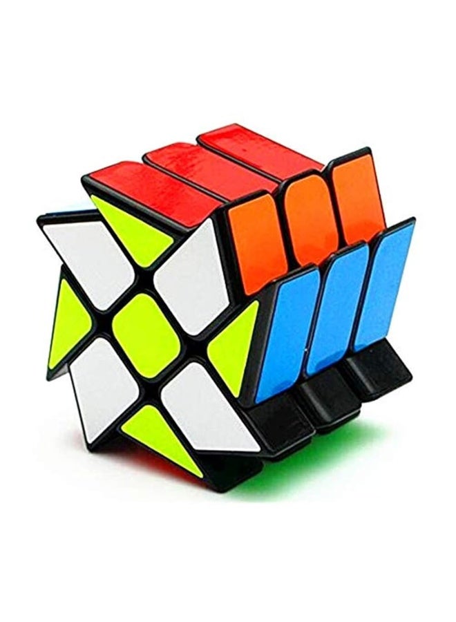 CuberSpeed Windmill Magic Cube 3x3 Black Wheel Fenghuolun Twisty Puzzle 3x3x3 Speed Cube Puzzle