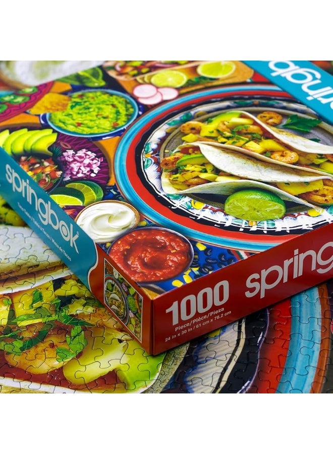 Springbok Taco Table 1000 Piece Jigsaw Puzzle for Adults - Cinco de Mayo Taco Party Theme Great for Game Nights - Finished Size of 30