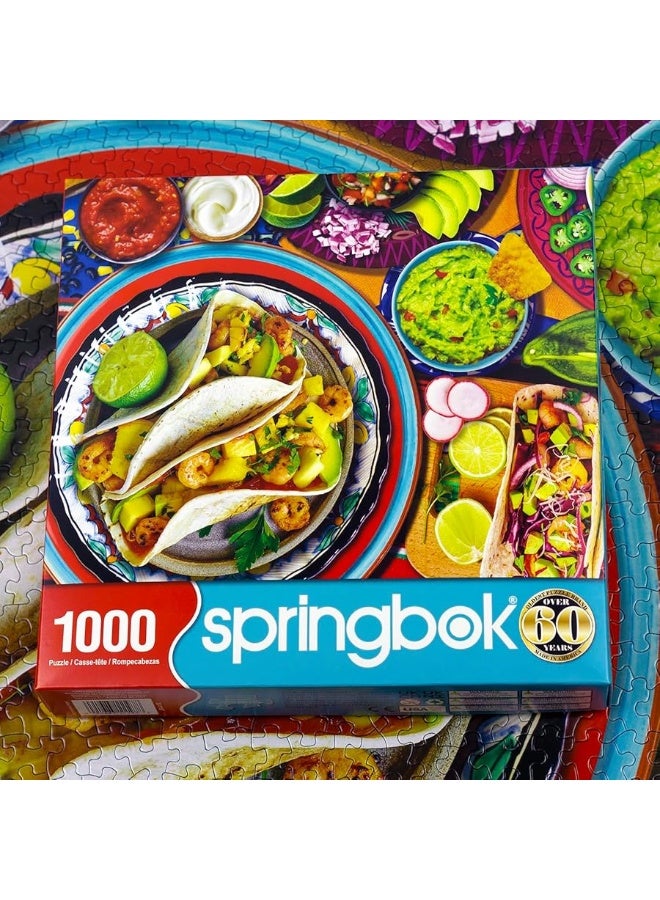 Springbok Taco Table 1000 Piece Jigsaw Puzzle for Adults - Cinco de Mayo Taco Party Theme Great for Game Nights - Finished Size of 30