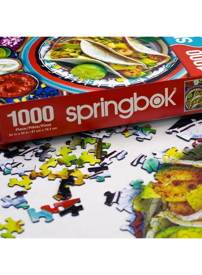 Springbok Taco Table 1000 Piece Jigsaw Puzzle for Adults - Cinco de Mayo Taco Party Theme Great for Game Nights - Finished Size of 30