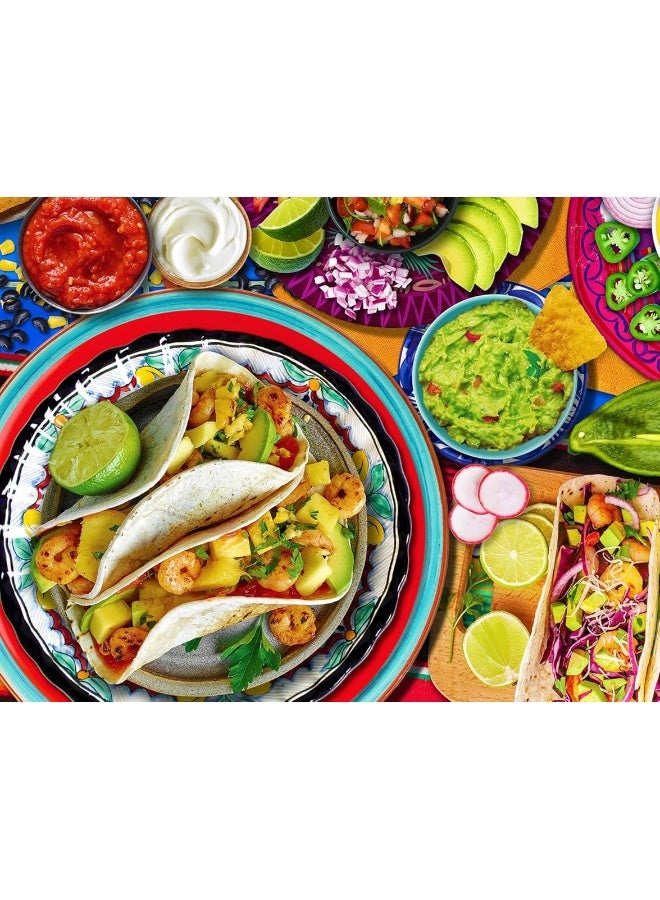 Springbok Taco Table 1000 Piece Jigsaw Puzzle for Adults - Cinco de Mayo Taco Party Theme Great for Game Nights - Finished Size of 30