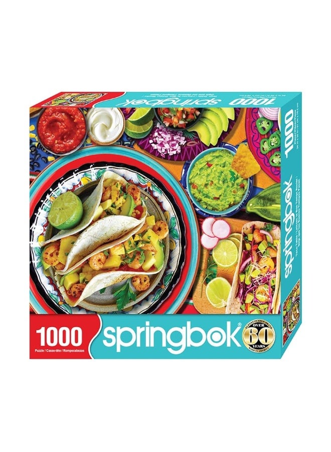 Springbok Taco Table 1000 Piece Jigsaw Puzzle for Adults - Cinco de Mayo Taco Party Theme Great for Game Nights - Finished Size of 30