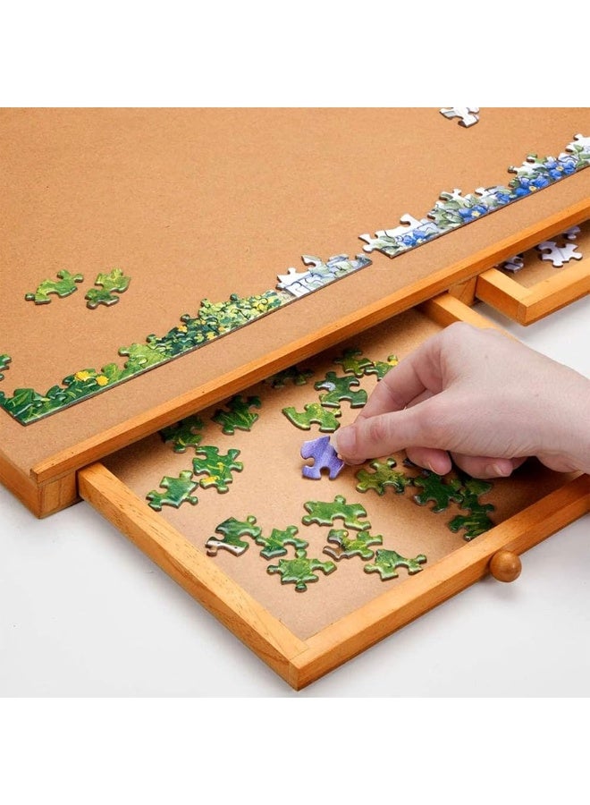 Bits and Pieces - 1500 Piece Puzzle Board with Drawers - Jumbo Wooden Puzzle Plateau â€“ Portable Puzzle Table 26