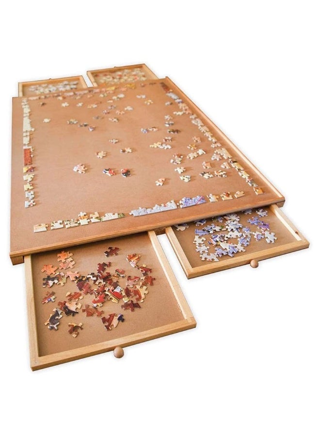 Bits and Pieces - 1500 Piece Puzzle Board with Drawers - Jumbo Wooden Puzzle Plateau â€“ Portable Puzzle Table 26