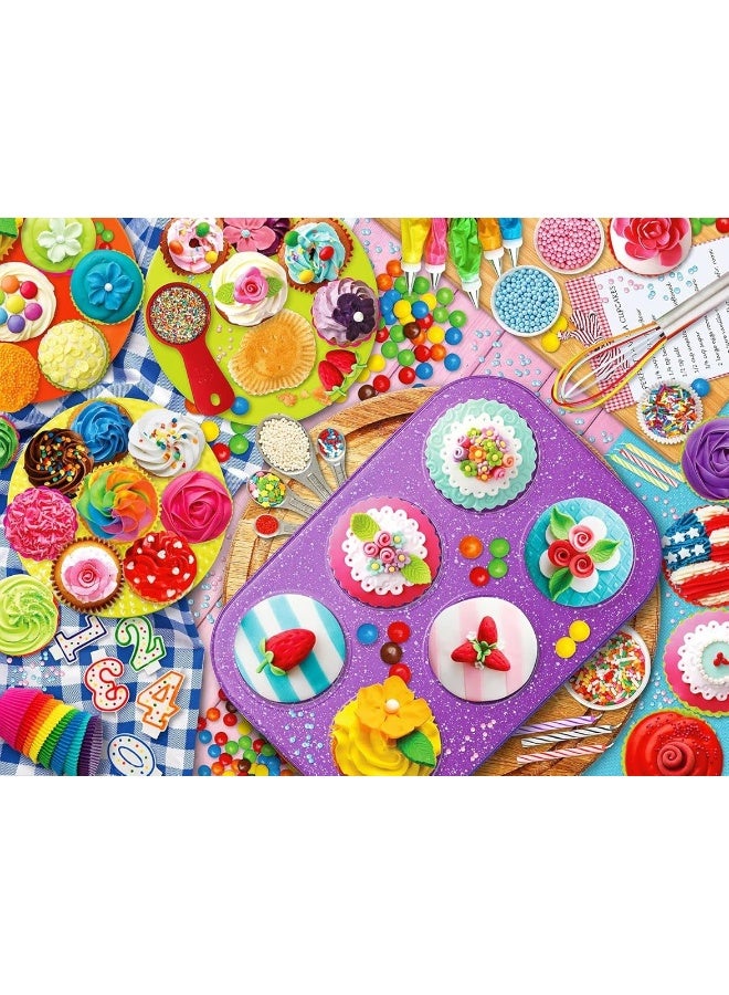 Springbok Cupcake Chaos  500 Piece Jigsaw Puzzle for Adults  Unique Cut Pieces