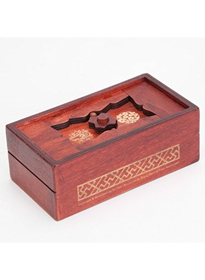 Bits and Pieces - Japanese Secret Puzzle Box - Camouflage Your Cash Money Holder - Brain Teaser - Wooden Secret Compartment Brain Game