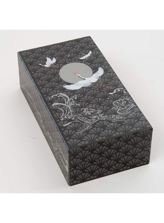 Bits and Pieces - Soaring Cranes Secret Puzzle Box - Wooden Money Box Brainteaser - 10 Step Solution Brain Game