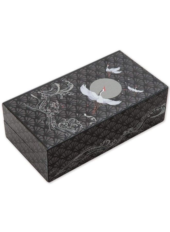 Bits and Pieces - Soaring Cranes Secret Puzzle Box - Wooden Money Box Brainteaser - 10 Step Solution Brain Game