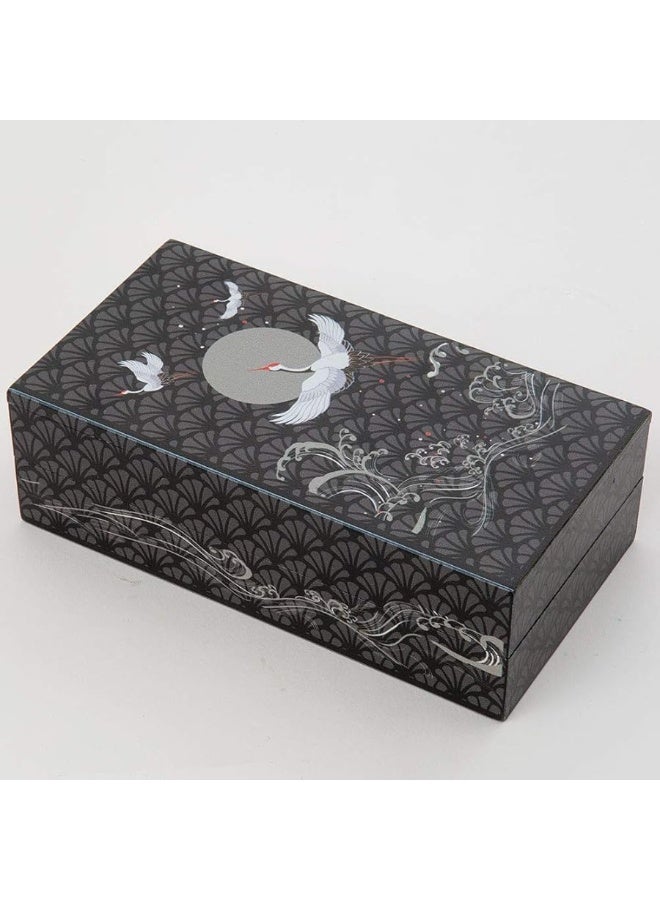 Bits and Pieces - Soaring Cranes Secret Puzzle Box - Wooden Money Box Brainteaser - 10 Step Solution Brain Game