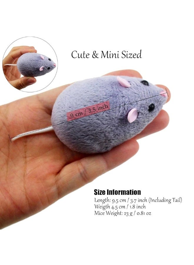 Tipmant Mini Sized RC Mice IR Remote Control Rat Mouse Animal Prank Joke Scary Trick Toys for Cat Dog Kids Christmas Birthday Gifts (Grey)