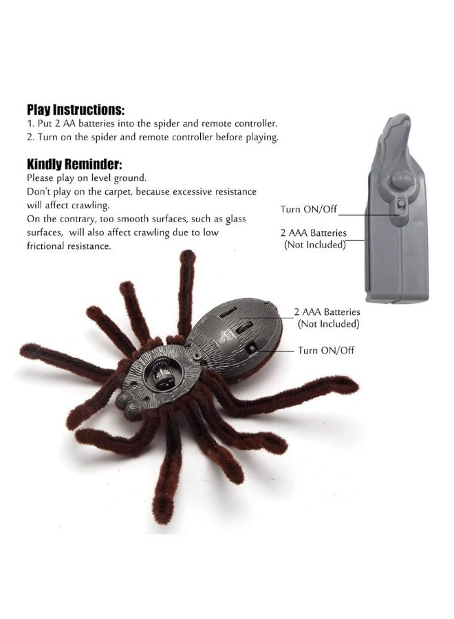 Tipmant Simulation Cute RC Spider Infrared Remote Control Vehicle Car Electric Realistic Animal Kids Prank Scary Toys