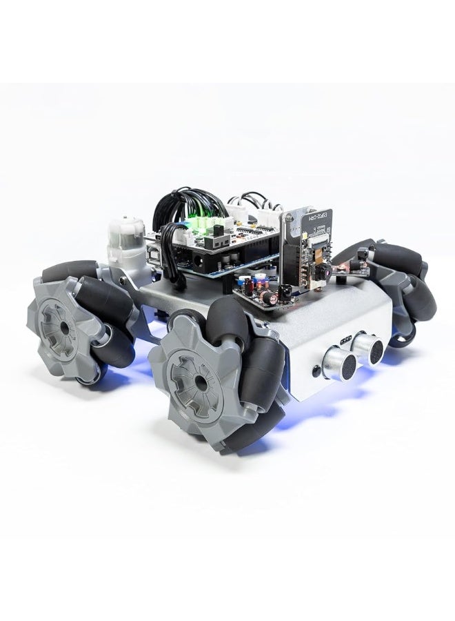 SunFounder Smart Robot Car Kit Compatible with Arduino UNO R3, 4WD Omnidirectional Movement, FPV, ESP32 CAM, APP Romote Control etc, Educational Toy Robotic Kit for Kids & Adults