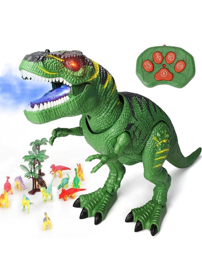 STEAM Life Remote Control Dinosaur Toys for Kids 3-5 5-7, Light Up & Realistic Roaring Sound, T rex Dinosaur Toys, Electronic Walking Dinosaur Toys, Dinosaur Robot Toy for Kids Boys Girls (Green)