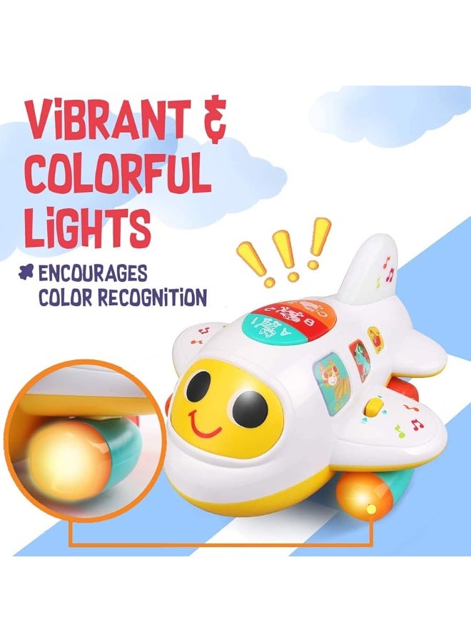 My First Airplane Toy for Toddlers and Babies Early Educational Musical Plane for Learning Letters Numbers and Colors  Lights Up Sings and Moves Around