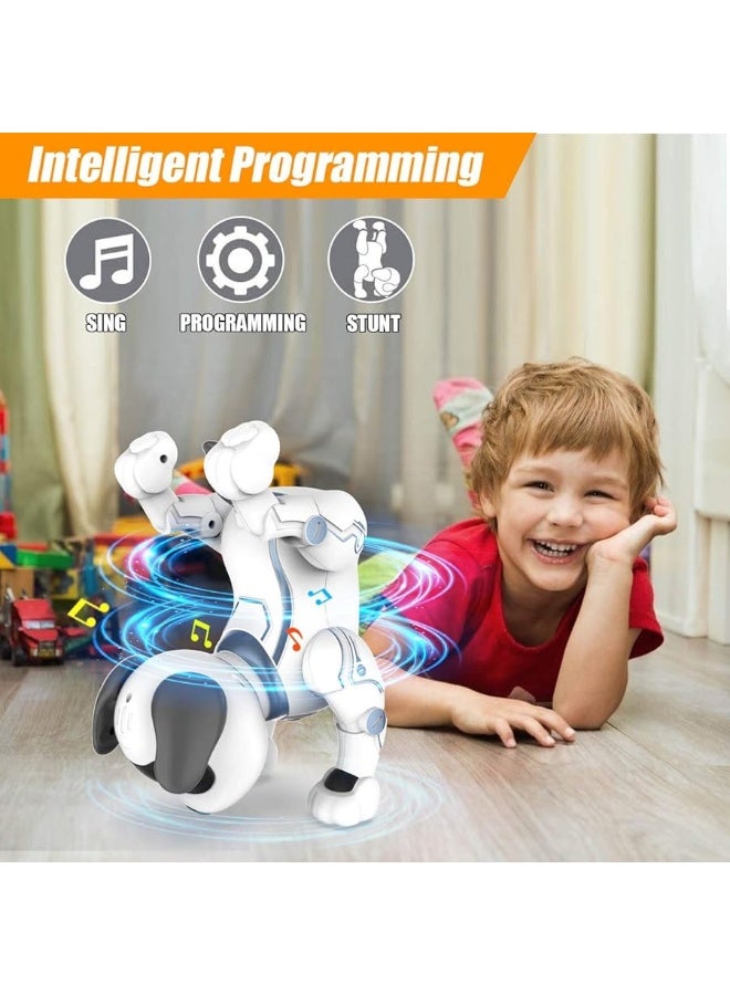 okk Robot Dog, RC Puppy Interactive Smart Toy, Educational Electronic Pet Dog That Walk, Bark, Sing, Dance for Kids