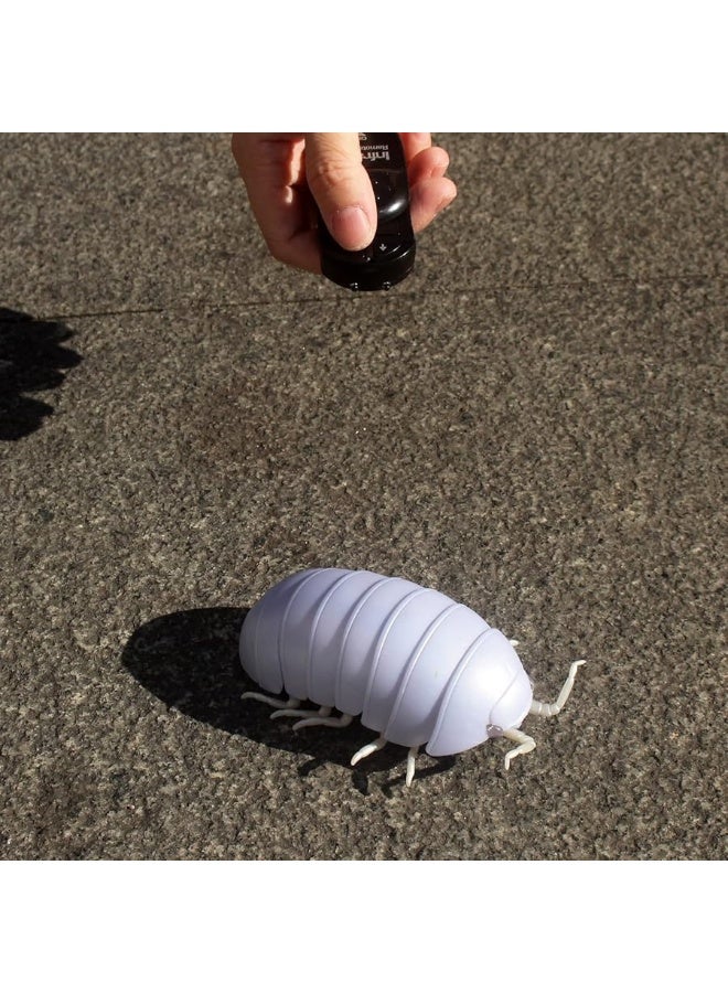 Tipmant RC Bug Remote Control Worm Realistic Pillbug Electronic Animal Prank Toy Insect Car Vehicle Kids Birthday Gifts (White)