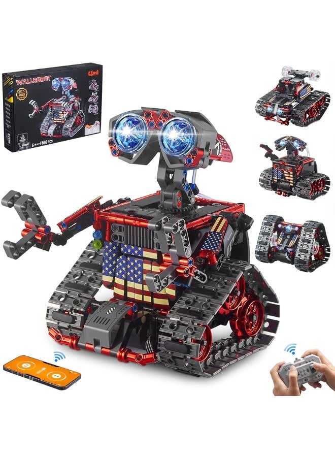 Sillbird Technic 4in1 Remote APP Controlled Robot Building Kit, Educational STEM Toys Coding Robotic Set Science Programmable Stunt Racer Creative Gifts for Boys Girls Ages 6+, New 2024 (560 Pieces)