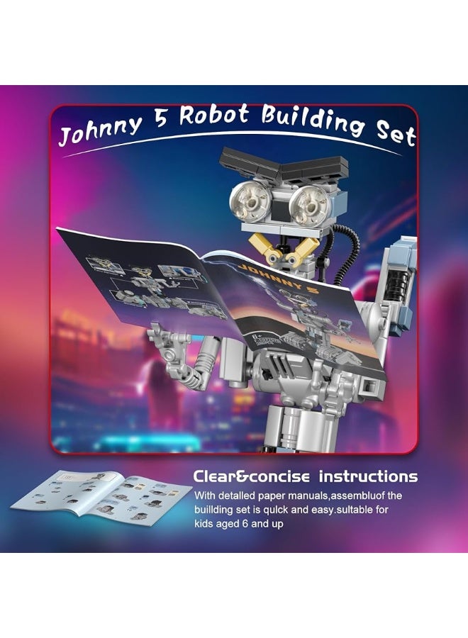 VONADO Johnny 5 Robot Building Set, Compatible for Short Open Circuit Johnny Five Robot Model, Educational Gift Set for Boys 8-14(386 Pcs)