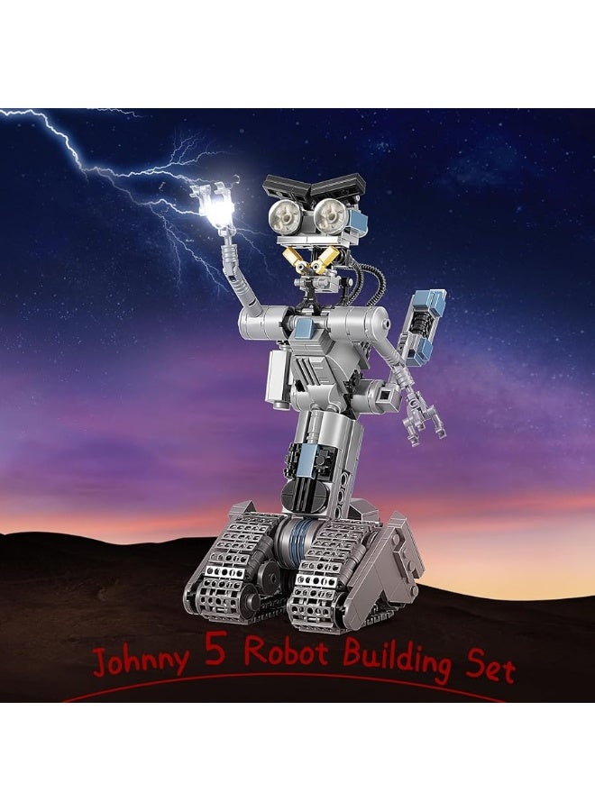 VONADO Johnny 5 Robot Building Set, Compatible for Short Open Circuit Johnny Five Robot Model, Educational Gift Set for Boys 8-14(386 Pcs)