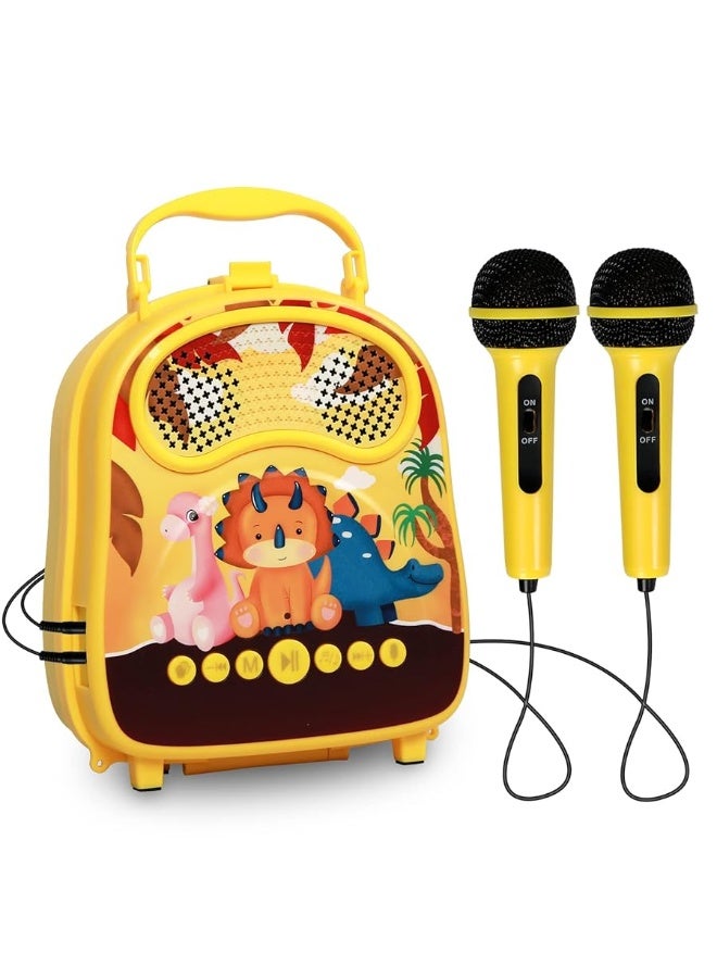 Kids Karaoke Machine,Portable Bluetooth Speaker with 2 Microphone,Karaoke Toys Gifts for Boys,Children Singing Machine for Girls Ages 3,4,5,6,7,8,9,10+Year Old Festival Birthday Party