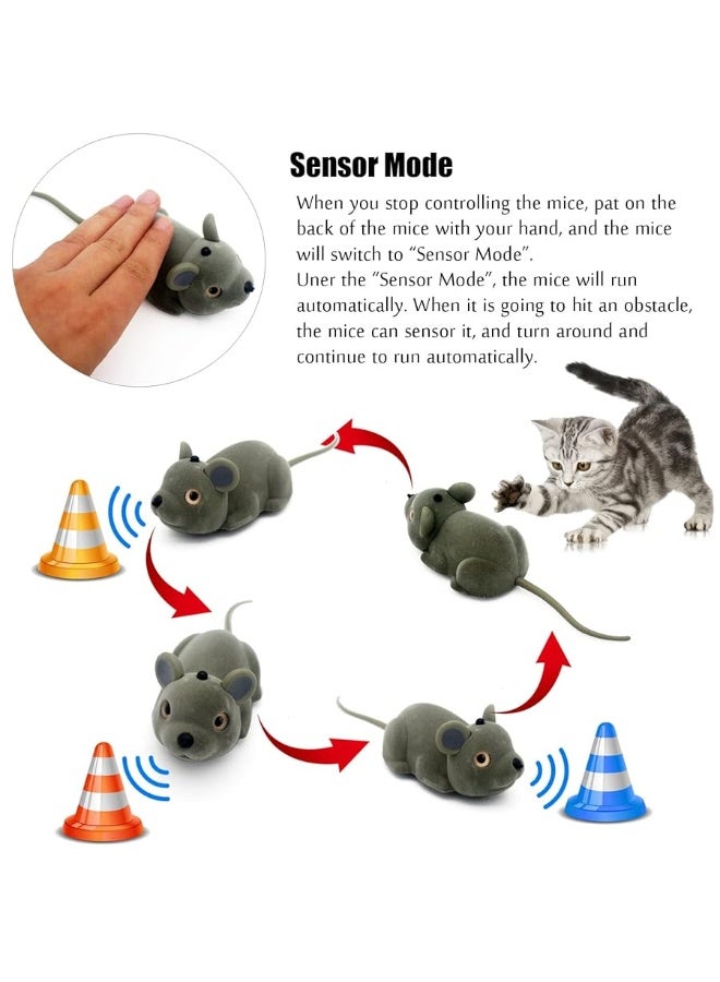 Tipmant Cute RC Mice Remote Control Rat Animal Toy Electric Car Vehicle for Pet Cat Dog Realistic Kids Birthday Gifts