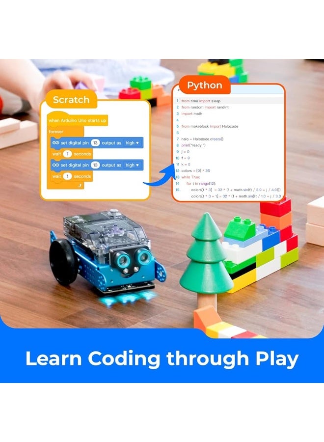 Makeblock mBot Neo Coding Robot for Kids, Learning & Education Robot Support Scratch & Python Programming, Robotics Kit for Kids Ages 8-12 and up, Building STEM Robot Toys Gifts for Boys Girls