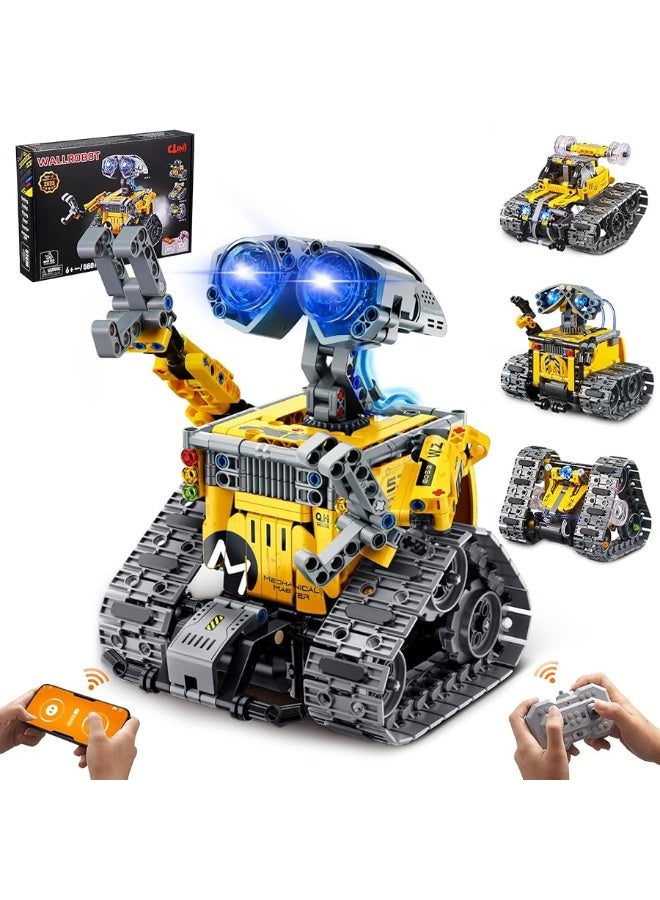 Sillbird STEM Robot Building Toys, 4in1 Remote & APP Controlled Wall Robot Educational Set for Kids, Creative Gifts for Boys Girls Aged 6 7 8 9 10 11 12 13+ (560 Pieces)