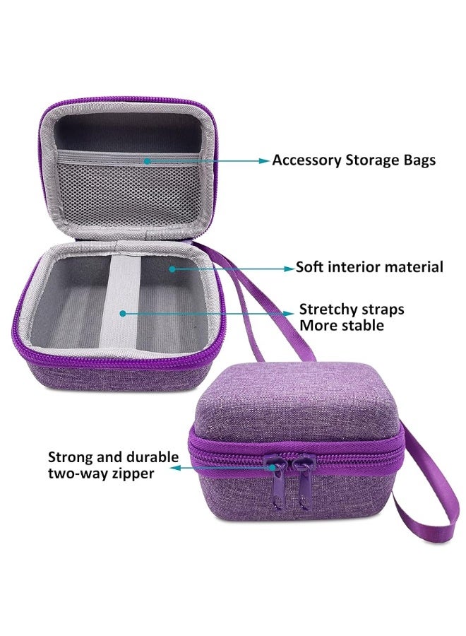 Hard Carrying Case and Silicone Skin Cover for Bitzee Interactive Toy Digital Pet with 15 Animals Virtual Electronic Pets, Compatible Accessories for Bitzee 3D Interactive Toy Electronic Pets (Purple)