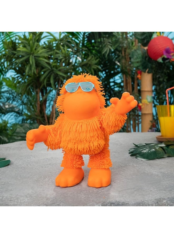 Eolo Jiggly Pets Kidsâ€™ Tan-Tan The Rubbery Dancing Orangutan Toy, Full Body Movement, Booty Shaking, Jungle Music, Sound Effects, Fantastic Stretchy Hair, Bright Orange, Ages 4+