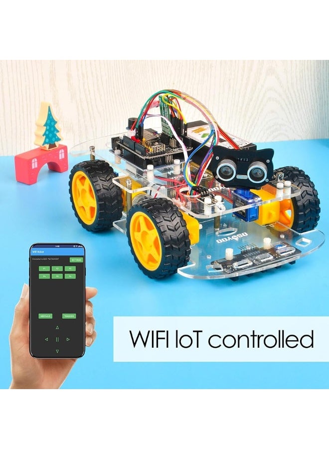 OSOYOO V2.1 Smart IOT Robot Car Kit for Arduino - Early STEM Education for Beginner Teenage and Kid â€“ Learn Circuit, Sensor - Get Hands-on Experience on Programming, Electronics Assembling, Robotics