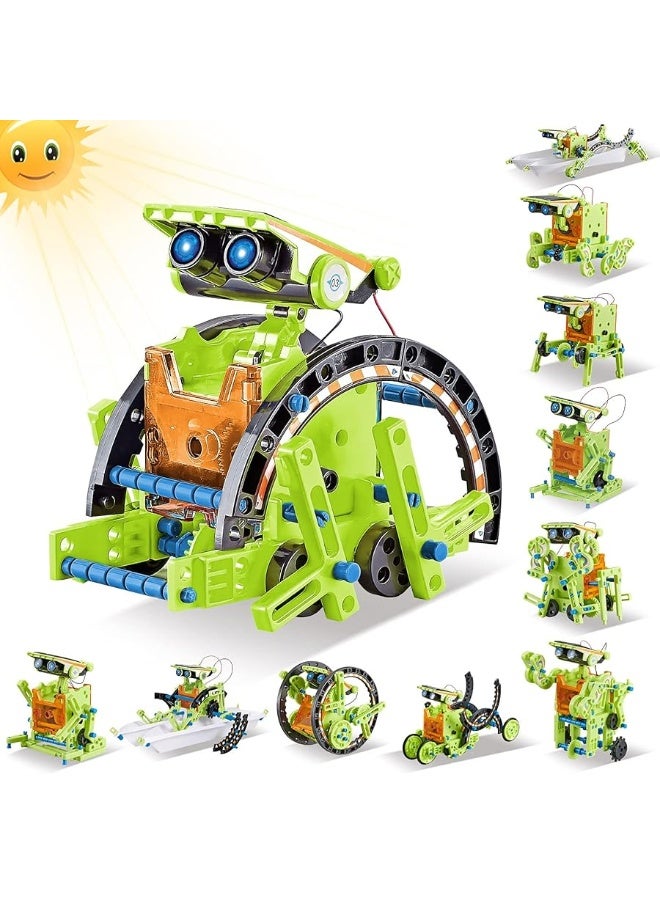 HISTOYE 12-in-1 STEM Solar Toy Robot DIY Building Kit for Kids 8-10 Robot Engineering Science Experiment Kit for Boys 8-12 Solar Power Robotics Set for Kids 8 9 10 11 12 Year Old Toy Gift for Boy Girl