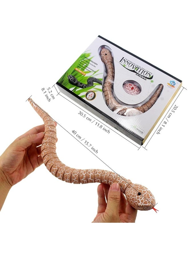 Tipmant RC Snake IR Remote Control Crawlers Fake Realistic Animals Vehicle Scary Prank Toys Kids Halloween Christmas Birthday Gifts (Orang-Pink)