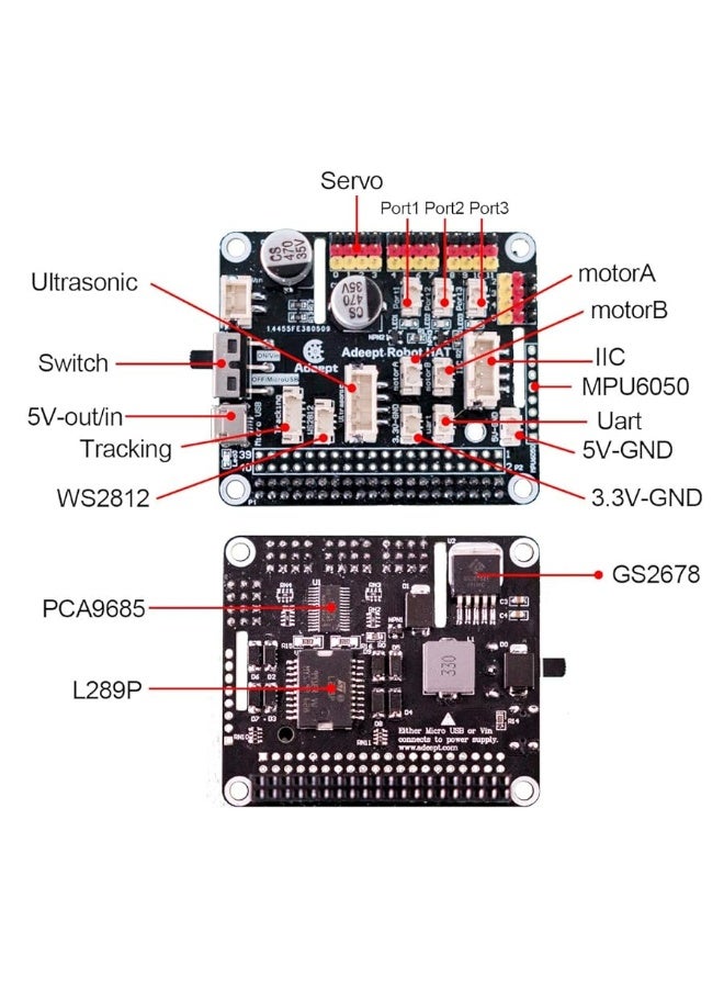 Adeept DarkPaw Bionic Quadruped Spider Robot Kit Compatible with Raspberry Pi 4 3 Model B+/B, STEM Crawling Robot, OpenCV, Self-stabilizing Based on MPU6050 Gyro Sensor, RPi Robot with PDF Manual