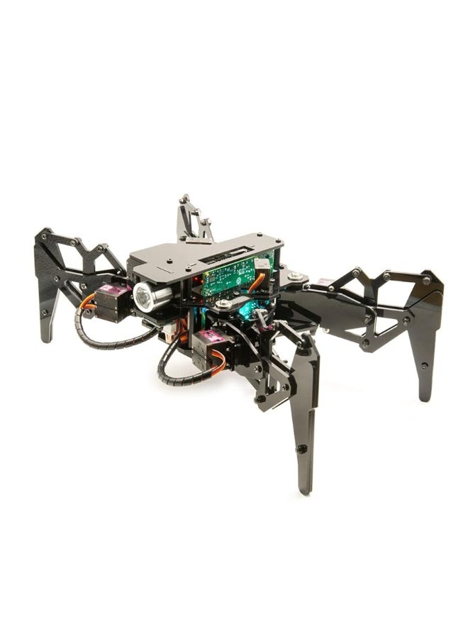 Adeept DarkPaw Bionic Quadruped Spider Robot Kit Compatible with Raspberry Pi 4 3 Model B+/B, STEM Crawling Robot, OpenCV, Self-stabilizing Based on MPU6050 Gyro Sensor, RPi Robot with PDF Manual