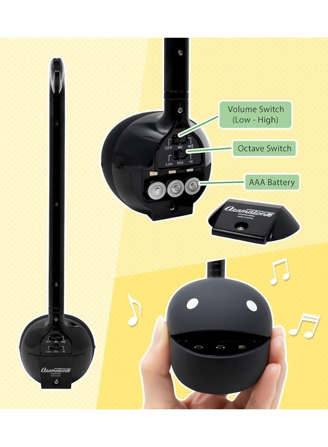 Otamatone Japanese Electronic Musical Instrument Portable Music Synthesizer from Japan by Maywa Denki Studio Award Winning, Educational Fun Gift for Children, Teens & Adults - Black