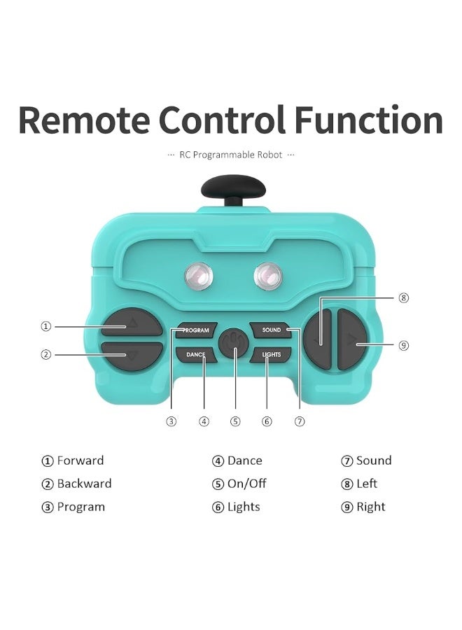 GILOBABY Robot Toys for Boys, Rechargeable Remote Control Robot Toy for Kids, Programmable RC Robots with LED Eyes, Flexible Head & Arms, Dance Moves, Music, Birthday Gifts for Boys Ages 3+ Years