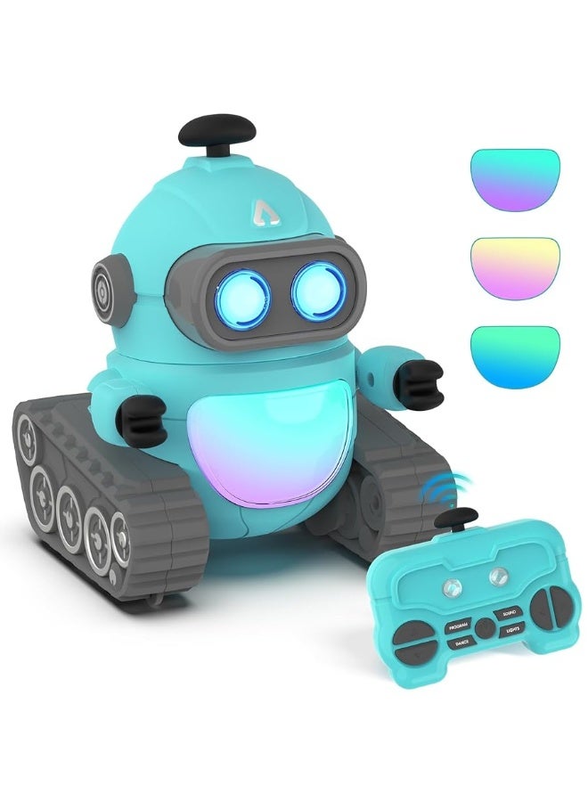 GILOBABY Robot Toys for Boys, Rechargeable Remote Control Robot Toy for Kids, Programmable RC Robots with LED Eyes, Flexible Head & Arms, Dance Moves, Music, Birthday Gifts for Boys Ages 3+ Years