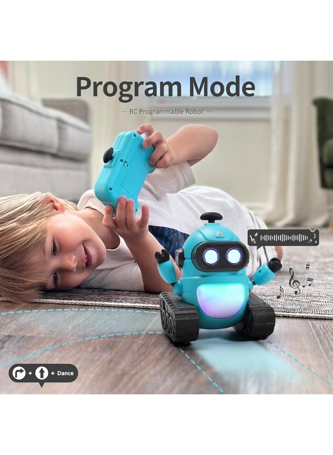 GILOBABY Robot Toys for Boys, Rechargeable Remote Control Robot Toy for Kids, Programmable RC Robots with LED Eyes, Flexible Head & Arms, Dance Moves, Music, Birthday Gifts for Boys Ages 3+ Years