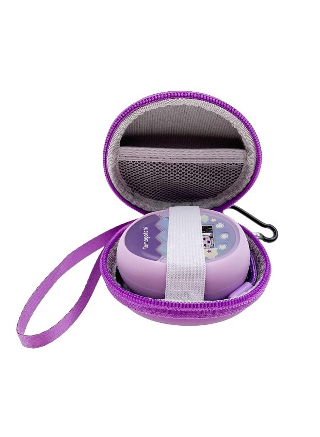 xcivi Hard Carrying Case and Silicone Cover for Tamagotchi Pix Virtual Interactive Pet Game Machine (Purple)