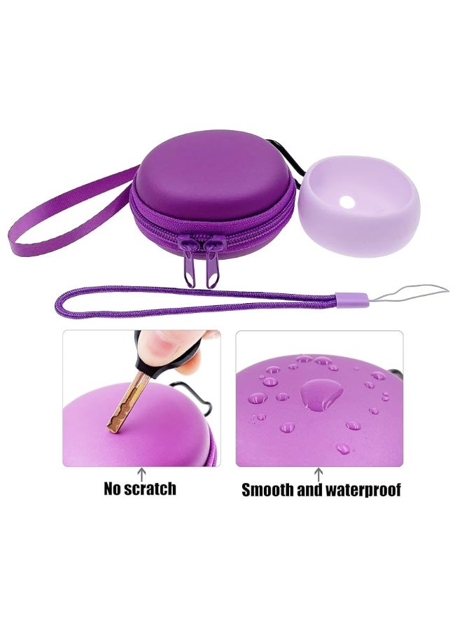 xcivi Hard Carrying Case and Silicone Cover for Tamagotchi Pix Virtual Interactive Pet Game Machine (Purple)